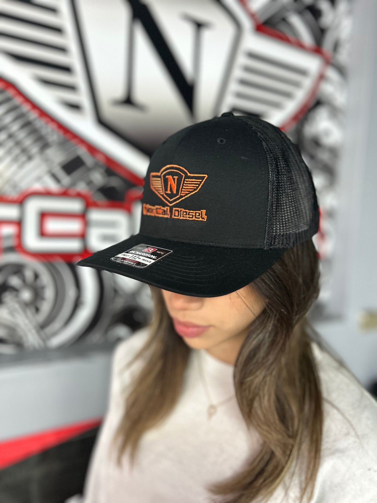 NORCAL DIESEL TRUCKER HAT W/ORANGE LOGO