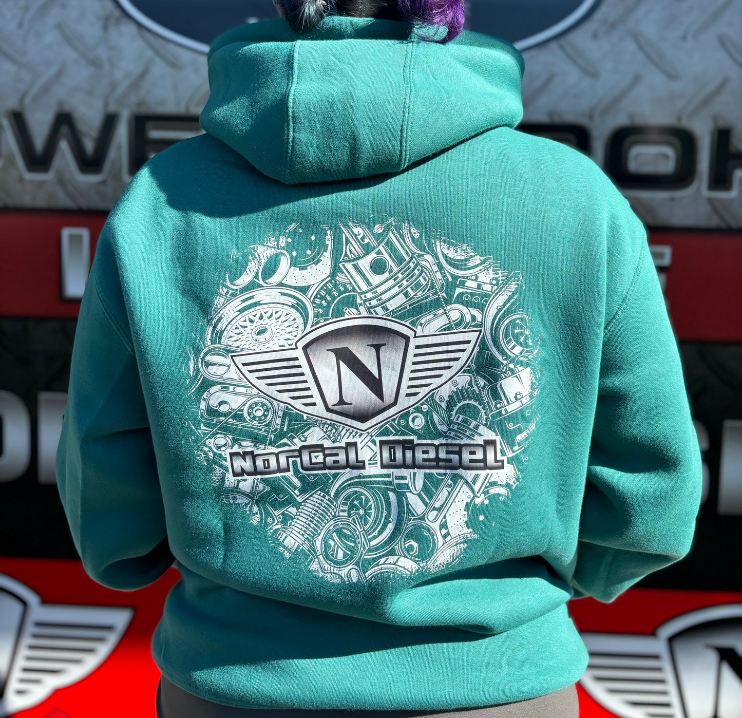 NORCAL DIESEL TURQUOISE HOODIE