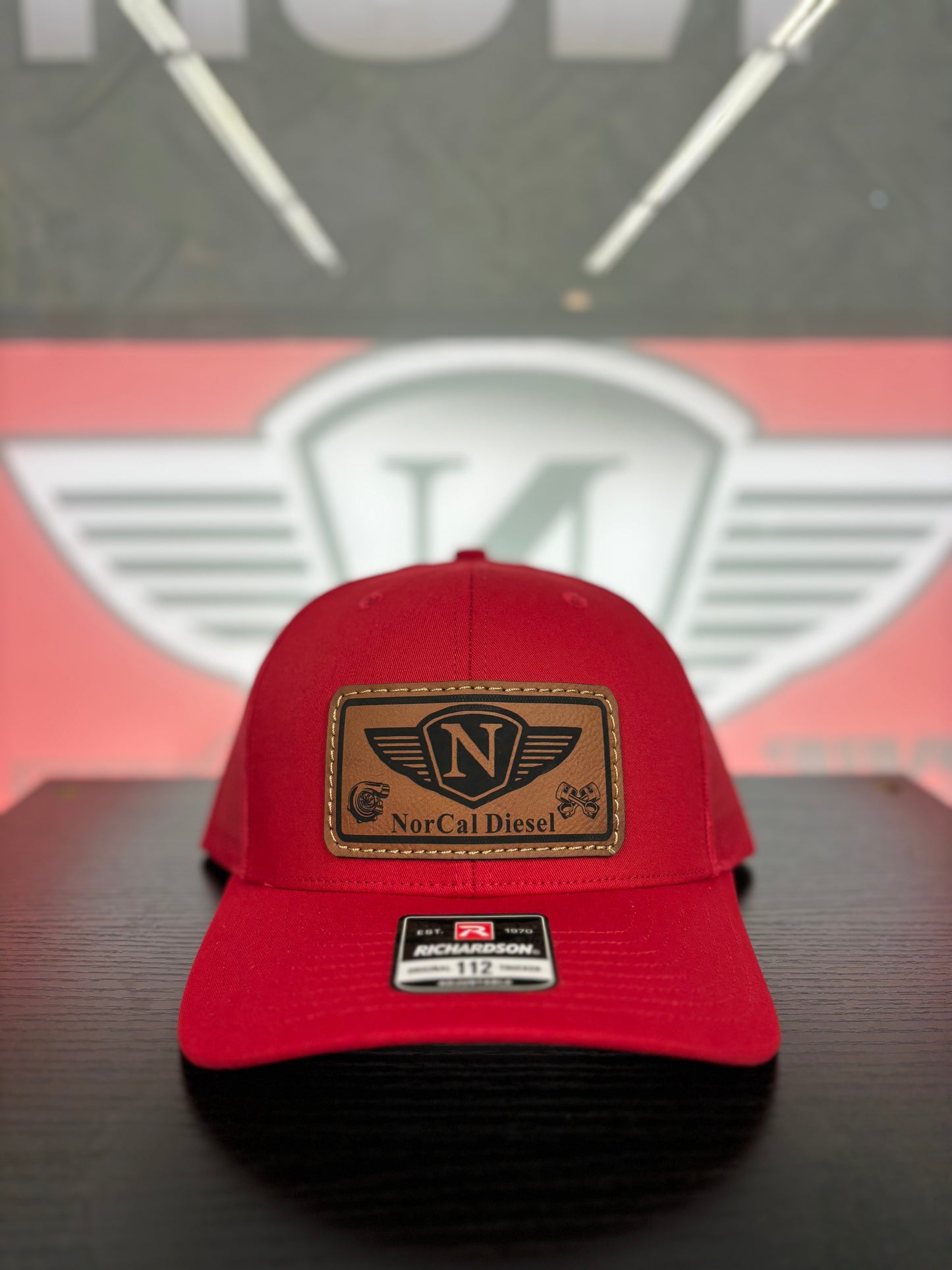 RED TRUCKER HAT