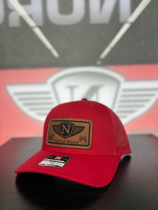 RED TRUCKER HAT