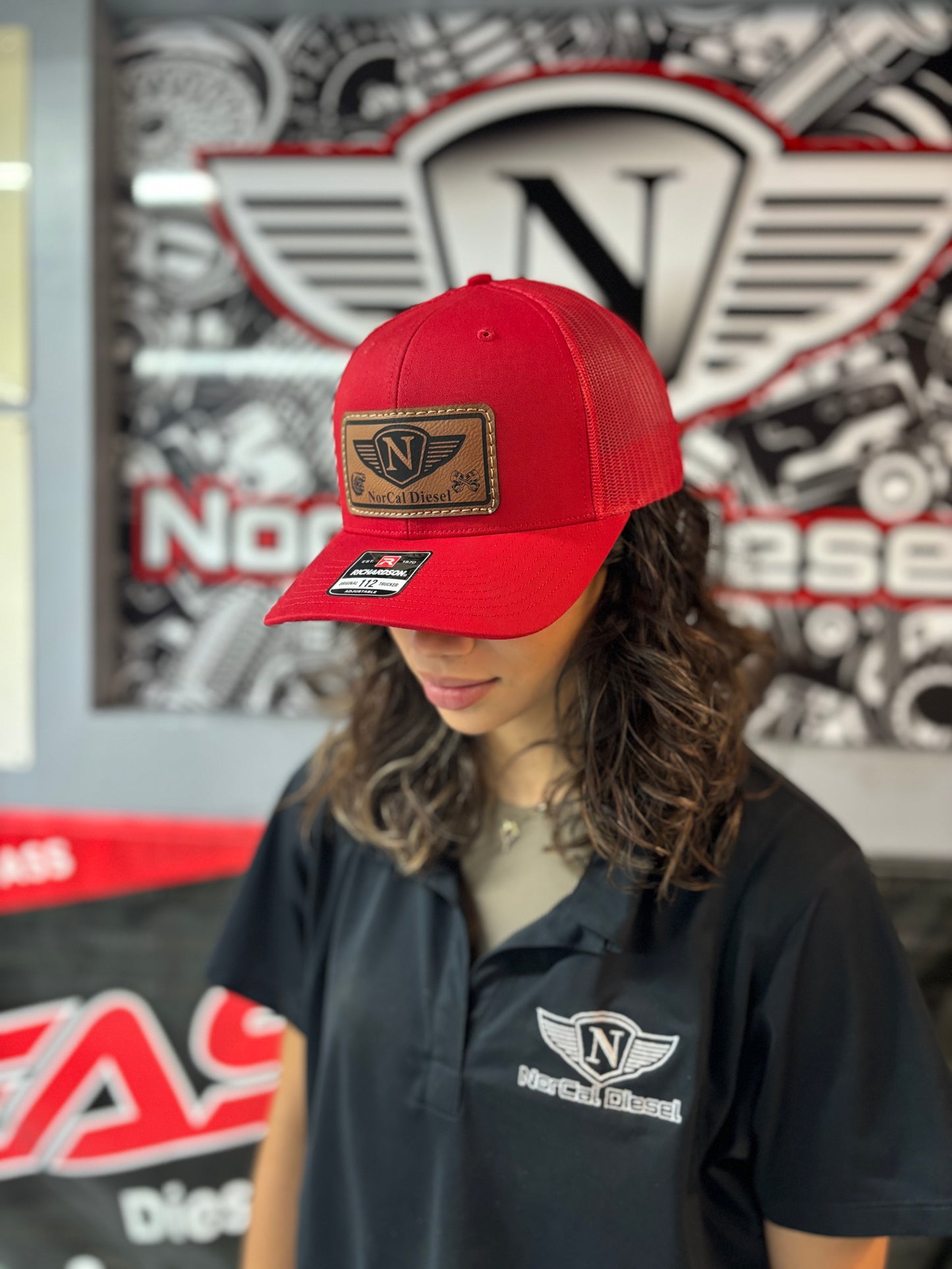 RED TRUCKER HAT