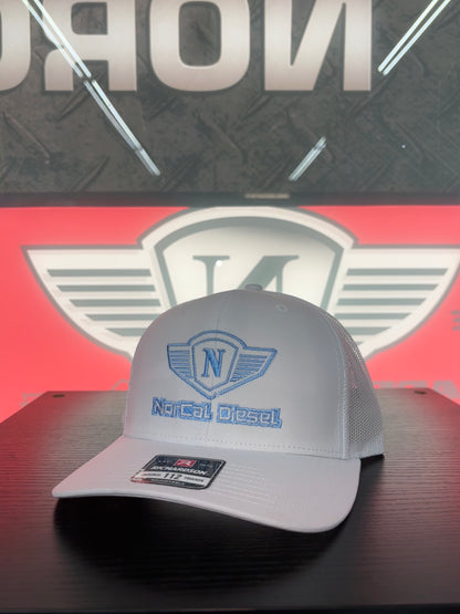 NORCAL DIESEL TRUCKER HAT WHITE/BBY BLUE