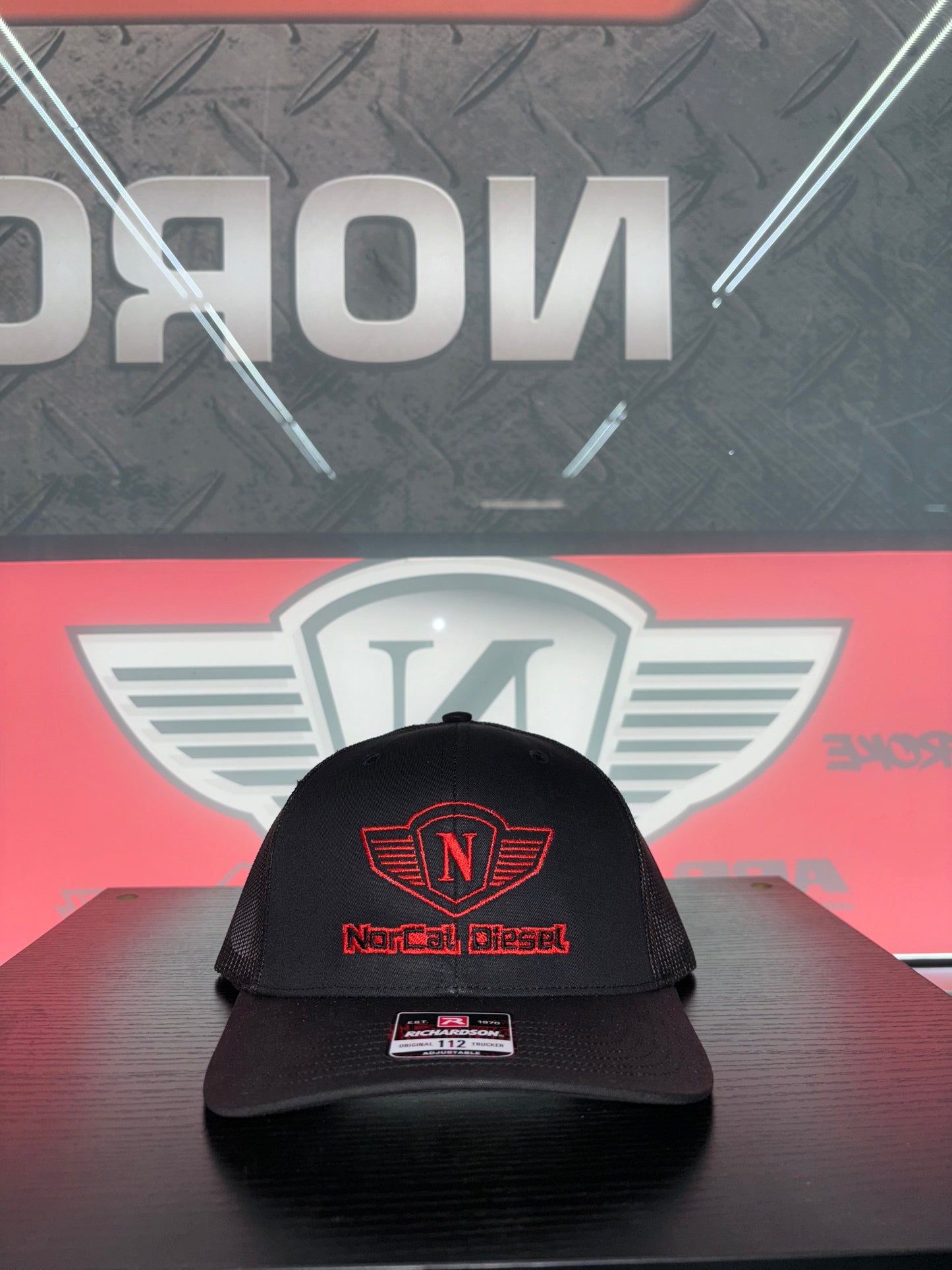 NORCAL DIESEL TRUCKER HAT BLACK/RED