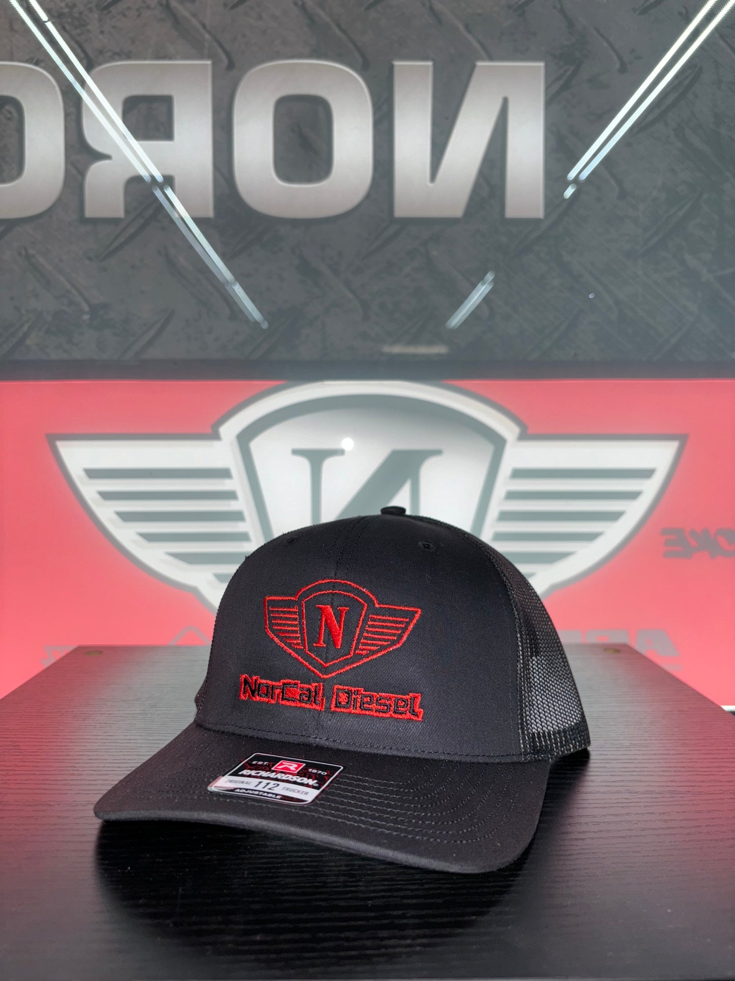 NORCAL DIESEL TRUCKER HAT BLACK/RED