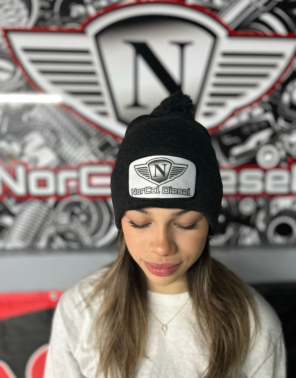 NORCAL DIESEL POM POM BEANIE