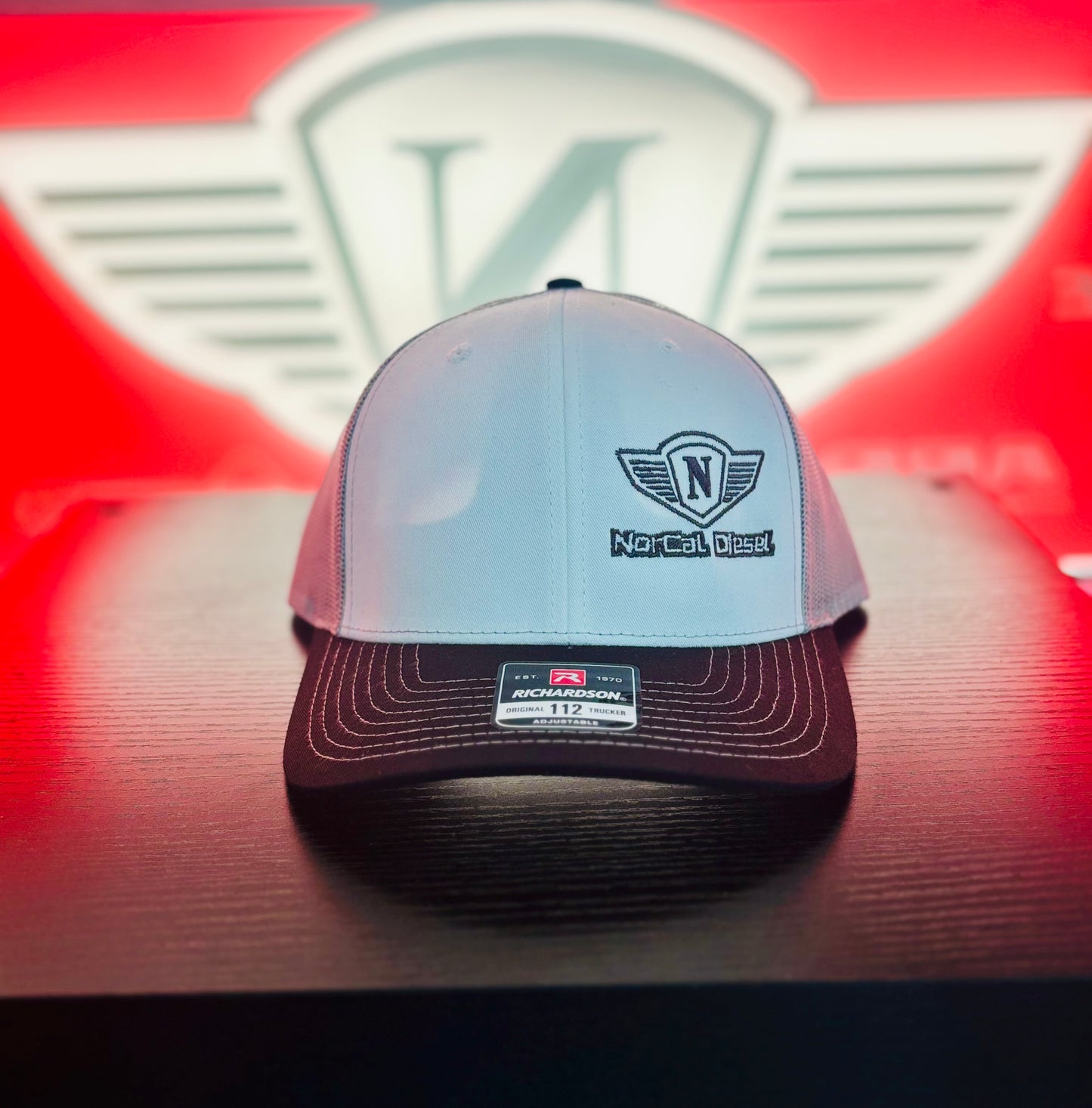 NORCAL DIESEL TRUCKER HAT WHITE W/GREY SIDE LOGO