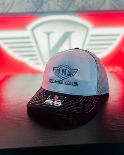 NORCAL DIESEL TRUCKER HAT WHITE W/GREY