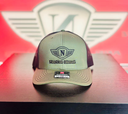 NORCAL DIESEL TRUCKER HAT ARMY GRN W/LOGO